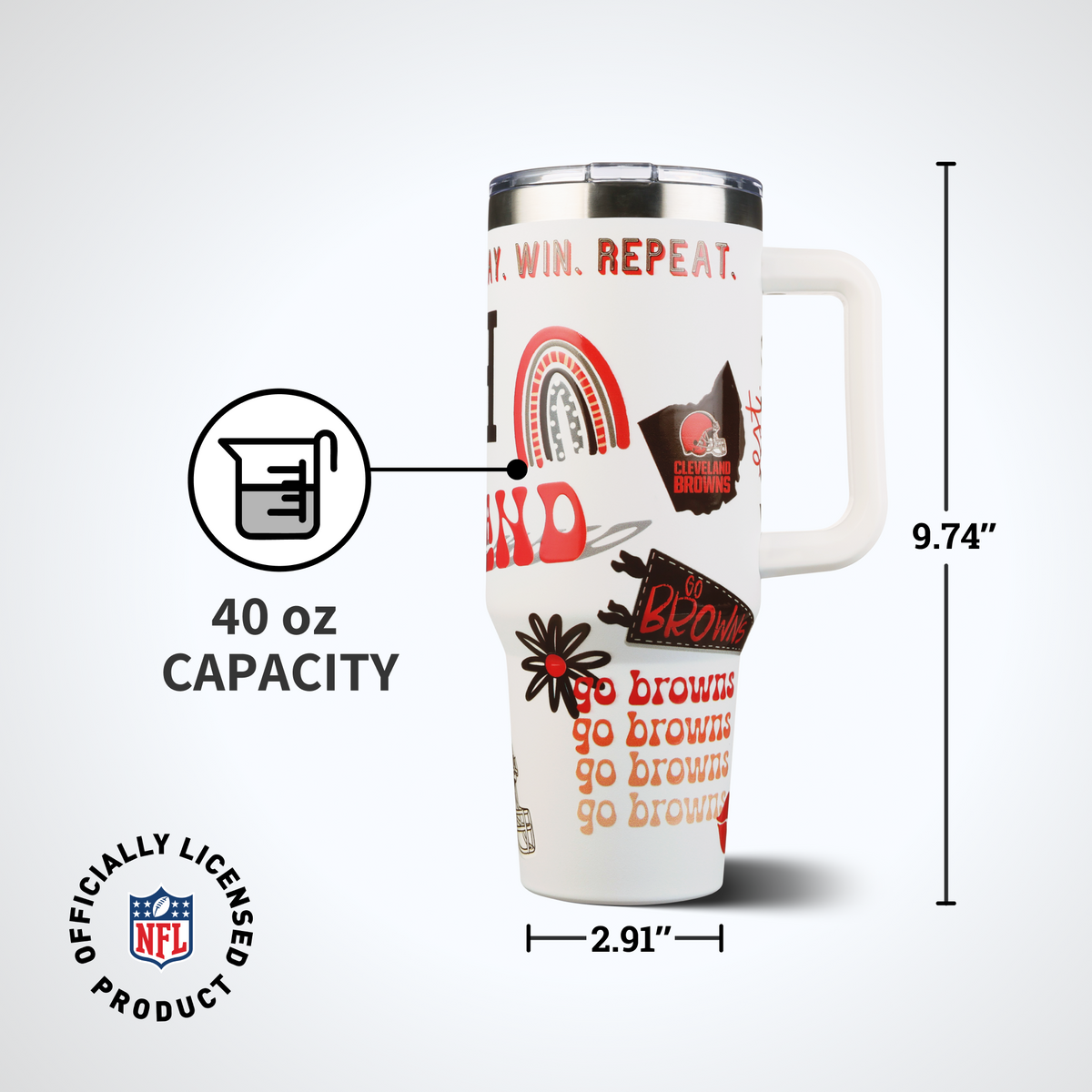 40oz Team Spirit Game Day Tumbler I | Cleveland Browns