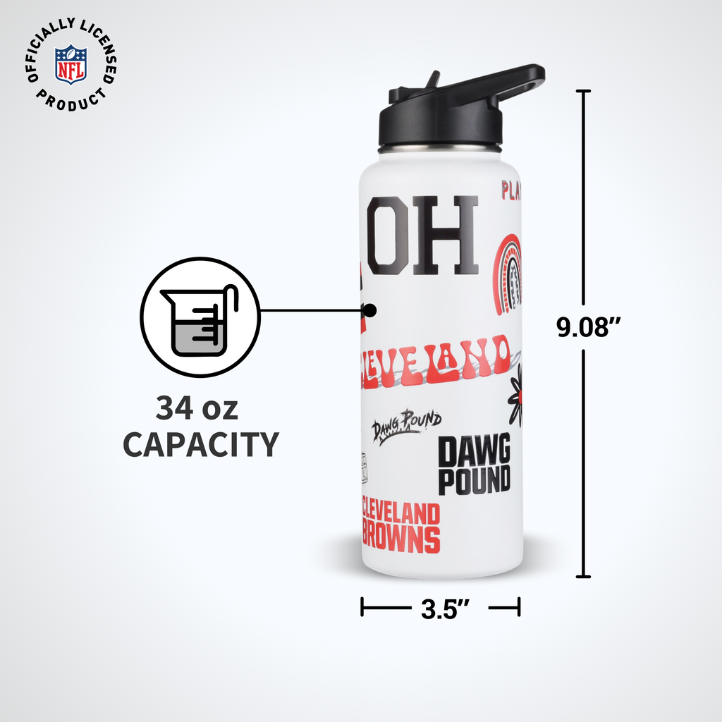 34oz Team Spirit Water Bottle I | Cleveland Browns