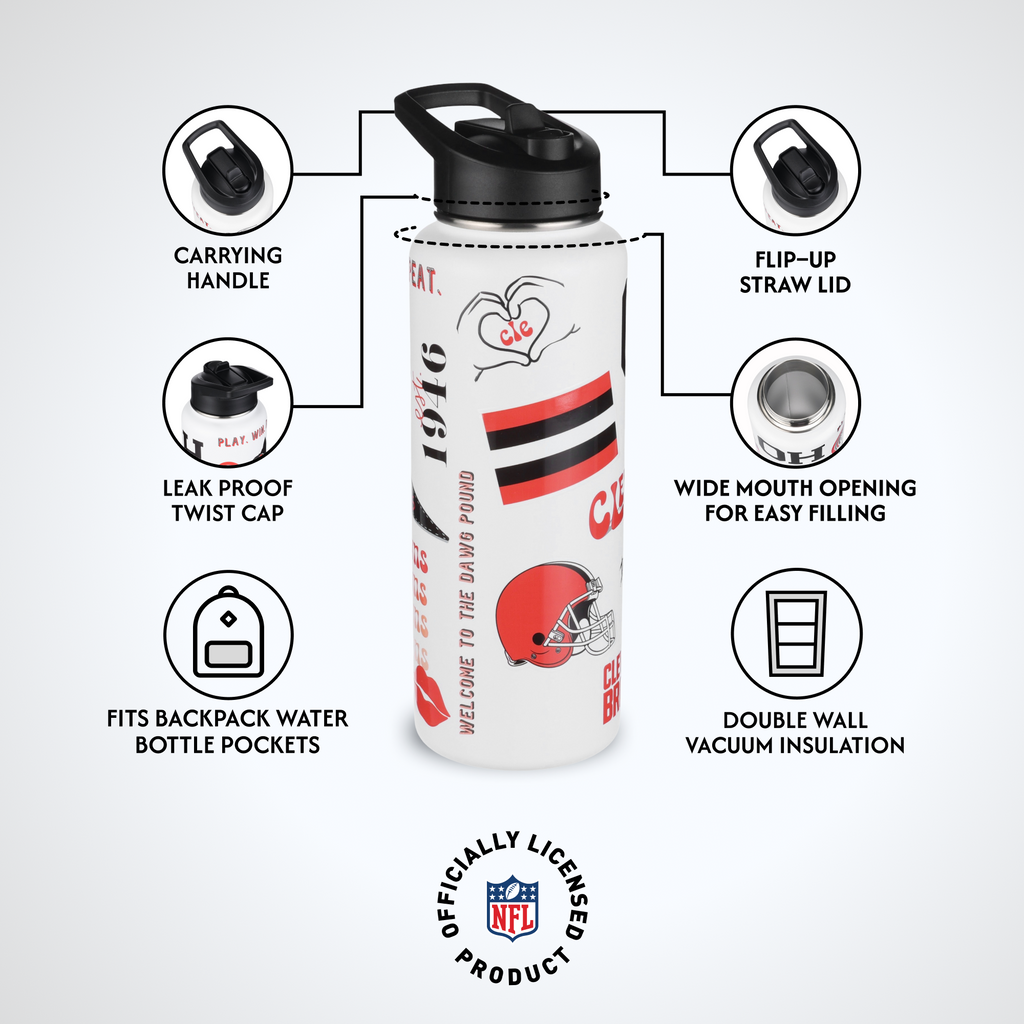 34oz Team Spirit Water Bottle I | Cleveland Browns