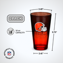 2-Pack Ombre Pint Glasses | Cleveland Browns