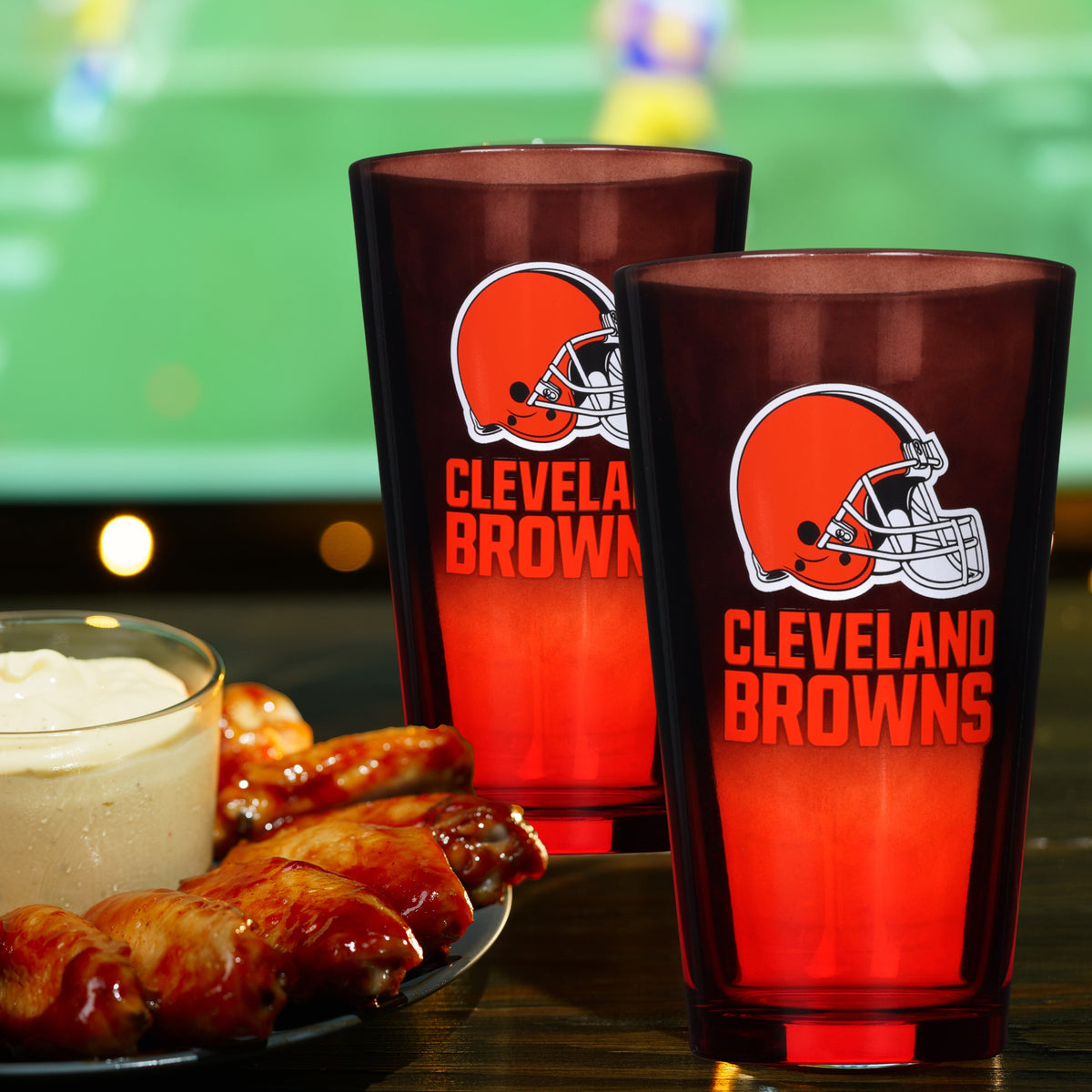2-Pack Ombre Pint Glasses | Cleveland Browns