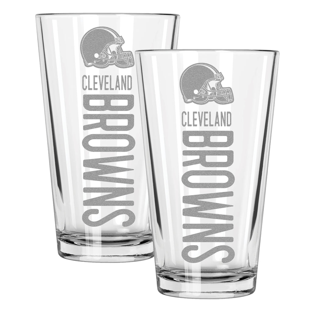 2pk 16oz Pint Glass Pinnacle Design | Cleveland Browns