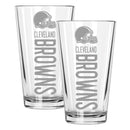 2pk 16oz Pint Glass Pinnacel Design | Cleveland Browns