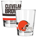 2pk 15oz Old Fashion Glass Big Stripes Design | Cleveland Browns