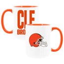 2pk 15oz White Mug Logo + Wordmark | Cleveland Browns
