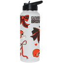  Browns 34oz Bow White Quencher Water Bottle 