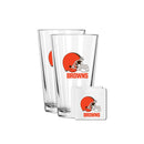 2 Pack Pint and Coasters Set | Cleveland Browns