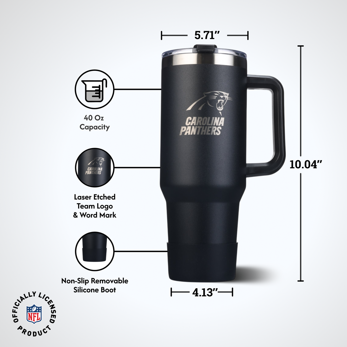40 OZ Game Day Tumbler I | Carolina Panthers