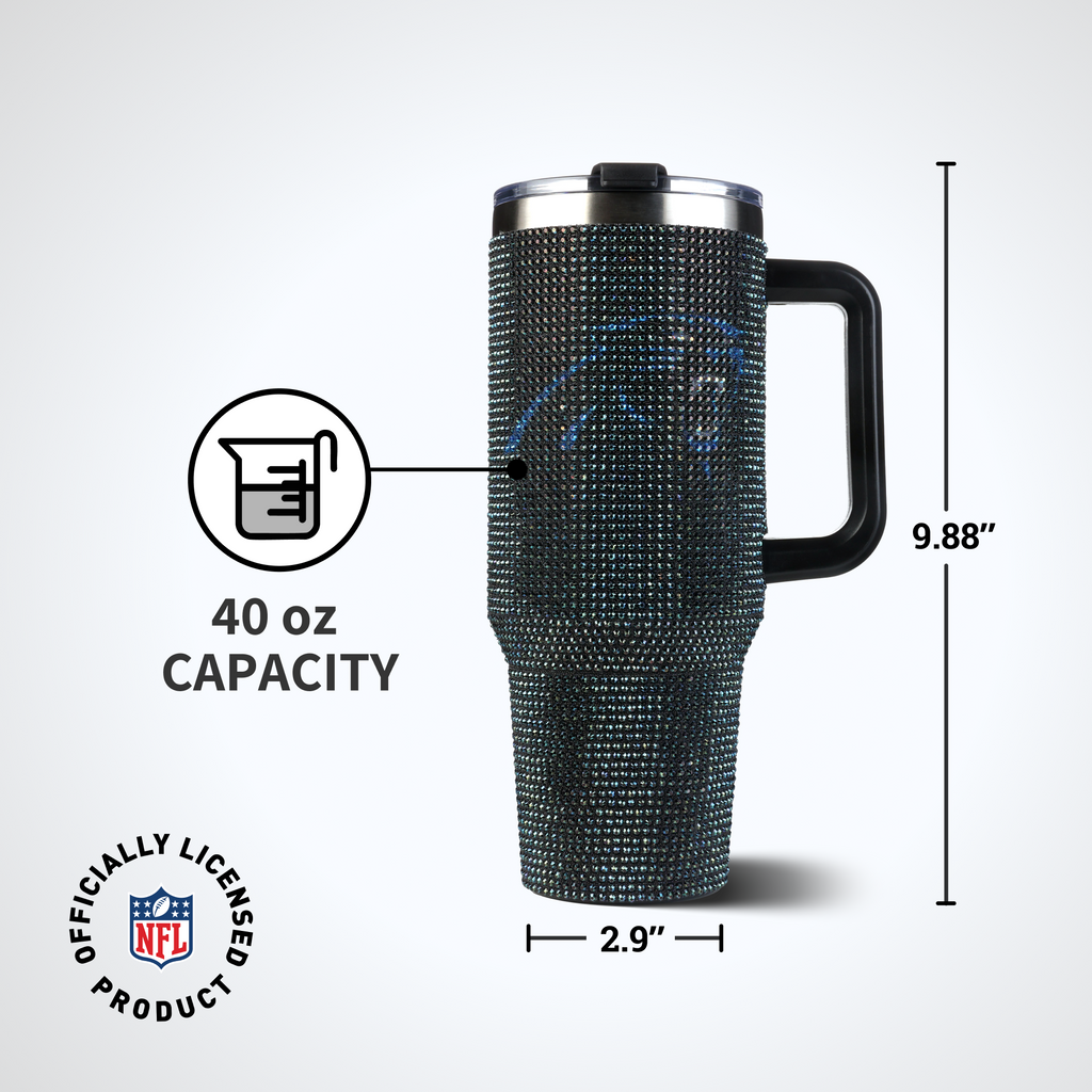 40oz TC Bling Game Day Tumbler I | Carolina Panthers