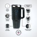 40oz TC Bling Game Day Tumbler I | Carolina Panthers