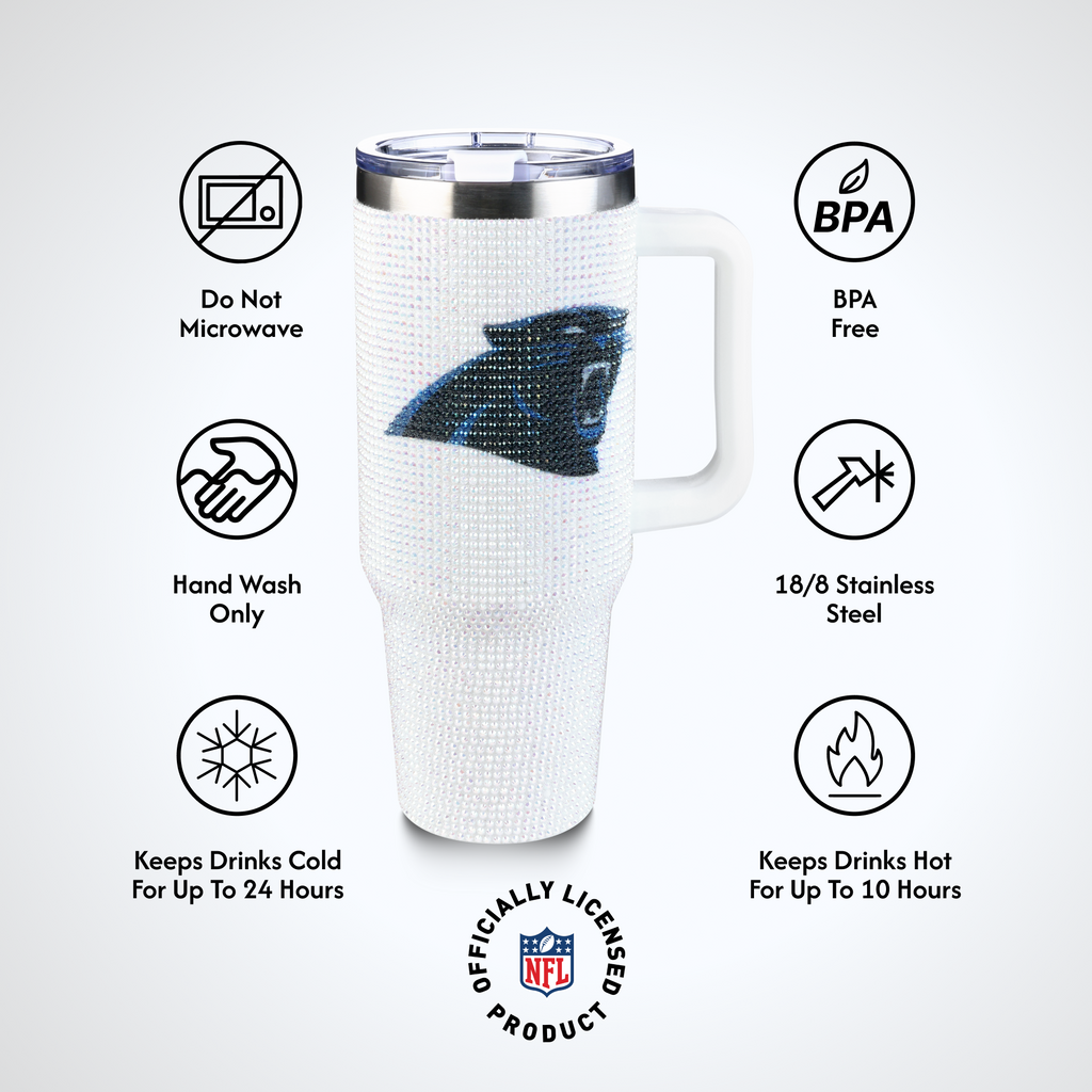 40oz Bling Collosal Tumbler | Carolina Panthers
