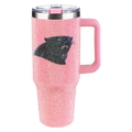 40oz Pink Bling Game Day Tumbler I | Carolina Panthers
