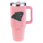 40oz Pink Bling Game Day Tumbler I | Carolina Panthers