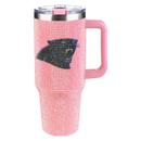 40oz Pink Bling Game Day Tumbler I | Carolina Panthers