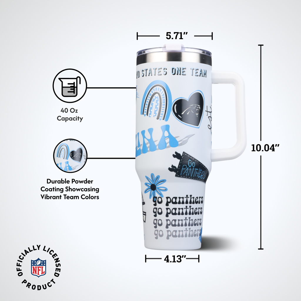 40oz Team Spirit Game Day Tumbler I | Carolina Panthers