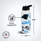 34oz Team Spirit Water Bottle I | Carolina Panthers