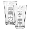 2pk 16oz Pint Glass Pinnacel Design | Carolina Panthers
