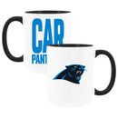 2pk 15oz White Mug Logo + Wordmark | Carolina Panthers