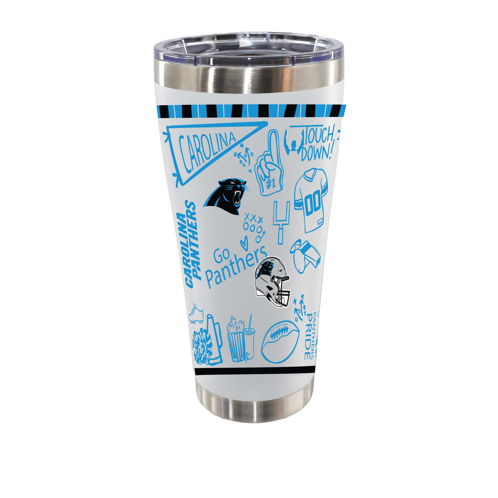 Sketchpad Design 30oz SS Tumbler | Carolina Panthers