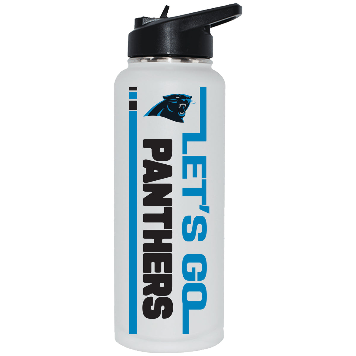 34oz Quencher Let's Go Team Dash Design | Carolina Panthers