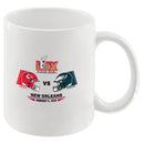 11oz White Mug, Super Bowl 59, Chiefs vs. Eagles, 2025