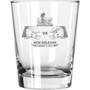 15oz Double Old Fashioned Glass, Etched, Super Bowl 59, Chiefs vs. Eagles, 2025