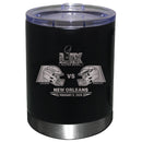 12oz Black Lowball Tumbler, Etched, Super Bowl 59, Chiefs vs. Eagles, 2025