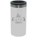 12oz White Slim Can Holder, Etched, Super Bowl 59, Chiefs vs. Eagles, 2025