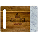 12x16in Acacia Cutting Board with Faux Marble, Etched, Super Bowl 59, Chiefs vs. Eagles, 2025