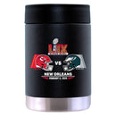 12oz Black Can Holder, Direct Print, Super Bowl 59, Chiefs vs. Eagles, 2025
