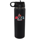 22oz Black Water Bottle, Direct Print, Super Bowl 59, Chiefs vs. Eagles, 2025