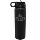 22oz Black Water Bottle, Etched, Super Bowl 59, Chiefs vs. Eagles, 2025
