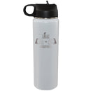 22oz White Water Bottle, Etched, Super Bowl 59, Chiefs vs. Eagles, 2025