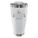 20oz White Tumbler, Etched, Super Bowl 59, Chiefs vs. Eagles, 2025