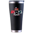 30oz Black Tumbler, Direct Print, Super Bowl 59, Chiefs vs. Eagles, 2025