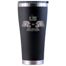 30oz Black Tumbler, Etched, Super Bowl 59, Chiefs vs. Eagles, 2025