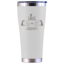 30oz White Tumbler, Etched, Super Bowl 59, Chiefs vs. Eagles, 2025