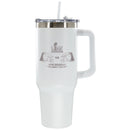 40oz White Colossal Tumbler, Etched, Super Bowl 59, Chiefs vs. Eagles, 2025