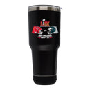 30oz Black Bluetooth Tumbler, Direct Print, Super Bowl 59, Chiefs vs. Eagles, 2025