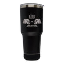 30oz Black Bluetooth Tumbler, Etched, Super Bowl 59, Chiefs vs. Eagles, 2025