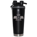 24oz Black Beverage Shaker Bottle, Etched, Super Bowl 59, Chiefs vs. Eagles, 2025