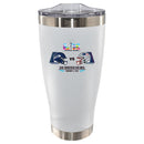 20oz White Stainless Steel Tumbler, Direct Print, Patriots vs. Seahawks, Super Bowl 60, Dueling, 2026