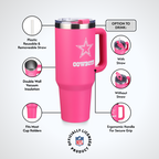 40oz Pink Game Day Tumbler I | Dallas Cowboys