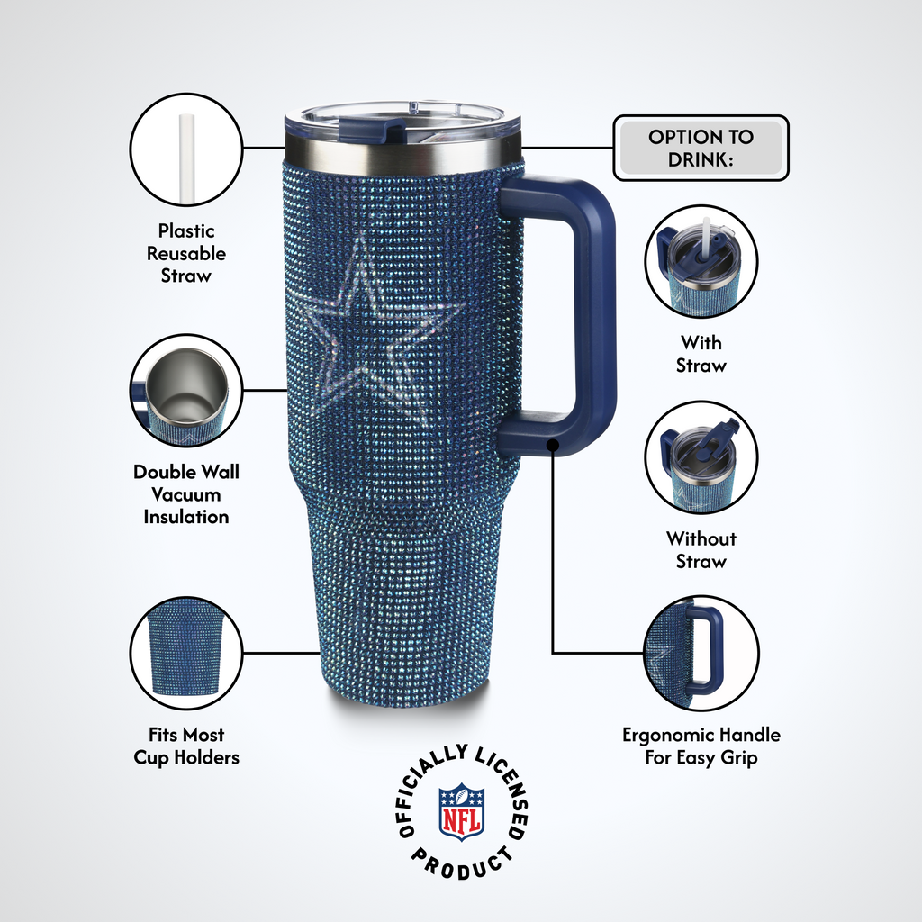 40oz TC Bling Game Day Tumbler I | Dallas Cowboys
