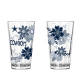 2pk 16oz Pint Glass, DP, Flowers | Dallas Cowboys