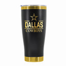 24 oz Stainless Steel Tumbler with Gold Accents & Etched Classic Crew Team Design, Dallas Cowboys