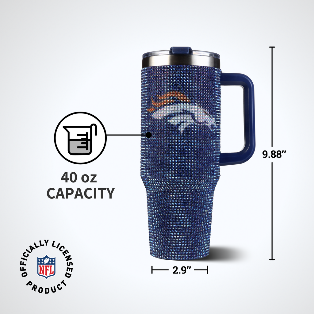 40oz TC Bling Game Day Tumbler I | Denver Broncos