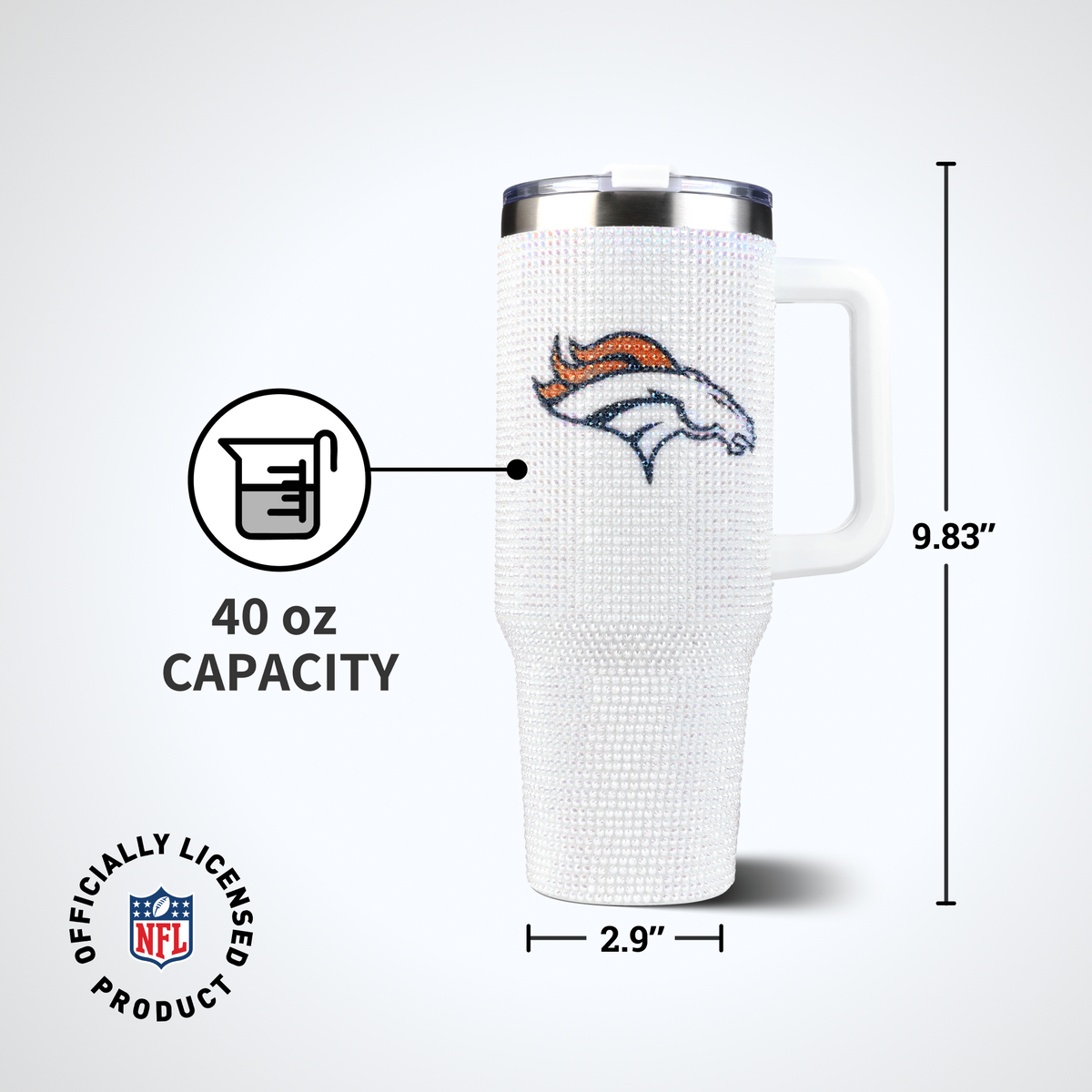 40oz Bling Collosal Tumbler | Denver Broncos