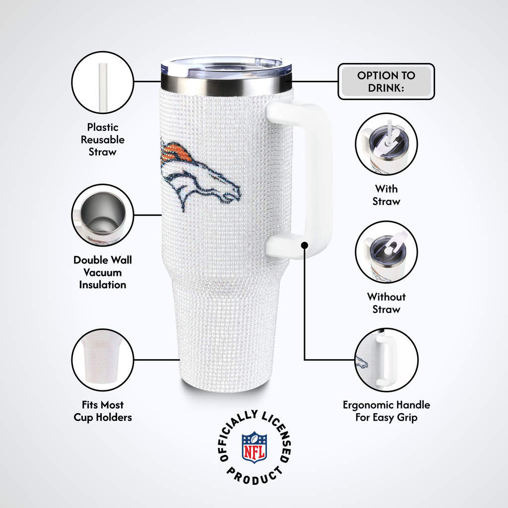 40oz Bling Collosal Tumbler | Denver Broncos