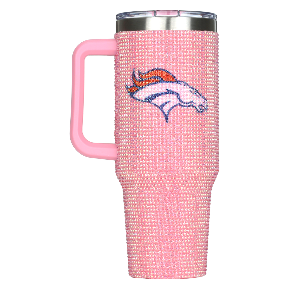 40oz Pink Bling Game Day Tumbler I | Denver Broncos